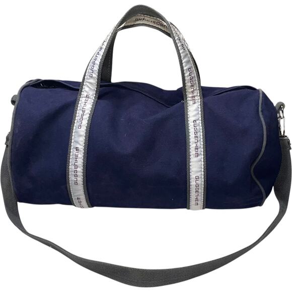 Guggenheim Scarborough & Tweed  Navy Blue Canvas Duffle Weekender Bag - Picture 1 of 9